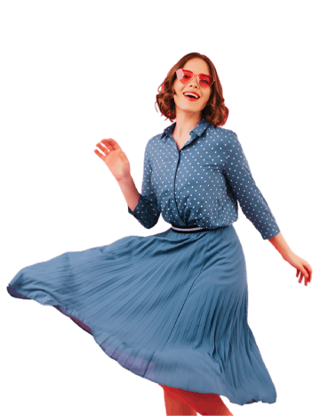 Blue Polka Dot Dress